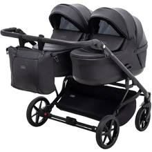 Коляска универсальная для двойни 2 в 1 Adamex Leo Duo Eco SA-2 черный (681143): Тип коляски Коляска для двойни