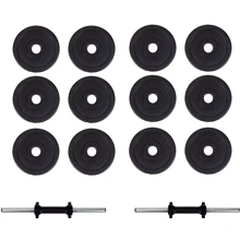 Гантель Fit-On 2x8.5кг наборные битумные (2010-0034): Вес гантели, кг 8.5