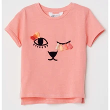 Футболка H & M 6101117 110-116 см коралова: Тип футболки