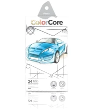 Карандаши Marco 3000-24СВ-A 24 цв ColorCore (Машина): Тип Цветные