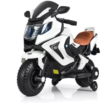 Детский электромотоцикл 2 колесный Bambi Racer BMW белый (M 3681AL-1): Вид мотоцикл