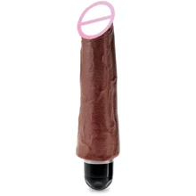 Реалистичный вибратор King Cock 8'' Vibr Stiffy, 21х6 см, коричневый: Для кого Для женщин