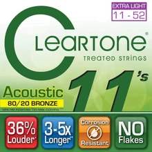 Струна для гитар Струны CLEARTONE 7611 ACOUSTIC 80/20 BRONZE ULTRA LIGHT 11-52: Тип Комплект струн