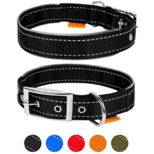 Ошейник Collar Dog Extremе нейлон двойной (ш 40мм, д 46-58см) со светоотражающей вставкой, черный: Производитель Collar