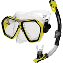 Маска для дайвінгу Набір маска та трубка Aqua Speed Blaze + Borneo 60320 жовтий, чорний Уні OSFM (618-18): Призначення сноркелинг