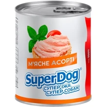 Вологий корм для собак SuperDog асорті 800 г (55011): Тип Влажный корм