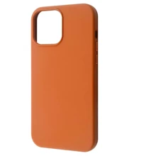 Чехол для iPhone WAVE Premium Leather Edition Case with MagSafe Orange for iPhone 14 Pro: Цвет оранжевый