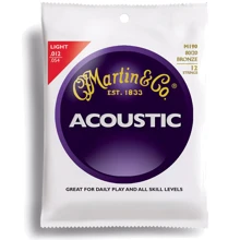 Струна для гитар Струны MARTIN M190 Traditional Acoustic 80/20 Bronze Light 12-String (12-54): Тип Комплект струн
