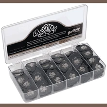 Медиатор Набор медиаторов DUNLOP 4880 TORTEX PITCH BLACK CABINET: Тип Медиатор