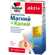 Doppelherz Aktiv Magnesium + Potassium 30 tabs (DOP-52712): Тип Магний