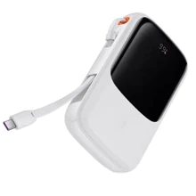 Внешний аккумулятор Baseus Power Bank 10000mAh Qpow Digital Display with Cable USB-C 15W White (PPQD050002): Количество USB 3