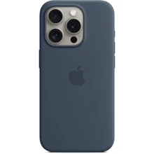 Чехол для iPhone Apple iPhone 15 Pro Silicone Case with MagSafe - Storm Blue (MT1D3ZM/A): Цвет синий