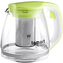 Чайник заварювальний Lamart LT7026 скляний 1.1л: Колір зелений