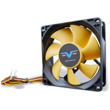 Кулер Frime FYF80 Black/Yellow 3-pin (FYF80HB3): Уровень шума, dB 38