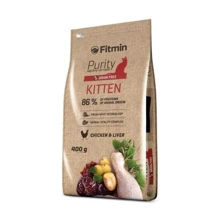 Корм ​​для котят Fitmin cat Purity Kitten в возрасте до 12-ти месяцев, беременных и кормящих кошек (Курица и печень) 400 г (ф3647): Тип Сухой корм