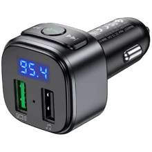 FM-трансмітер Hoco E67 Fighter 18W (2 USB) Black: Виробник HOCO