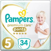 Подгузники Pampers Premium Care Pants Junior Размер 5 (12-17 кг) 34 шт (8001090759870): Тип Подгузники-трусики