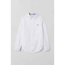 Рубашка H&M 2612-6884640 170 см белая: Тип Рубашки