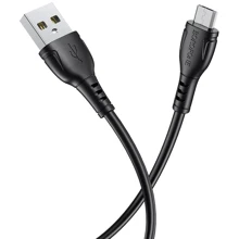Кабель Borofone USB Cable to Micro USB Triumph 1m Black (BX51): Тип USB-C - microUSB