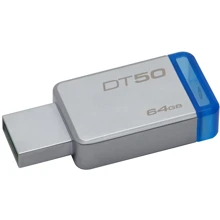 USB-флешка Kingston 64GB DataTraveler 50 USB 3.0 Metal/Blue (DT50/64GB): Стандарт USB USB 3.0
