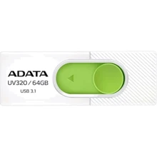 USB-флешка ADATA 64GB UV320 USB 3.1 White/Green (AUV320-64G-RWHGN): Стандарт USB USB 3.1