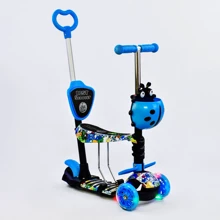 Самокат 5в1 Best Scooter (PU колеса с подсветкой) Абстракция Multicolor (74068): Количество колес 3