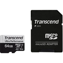Карта памяти Transcend 64GB microSDXC Class 10 UHS-I U3 A2 V30 (TS64GUSD340S): Тип карты MicroSDXC