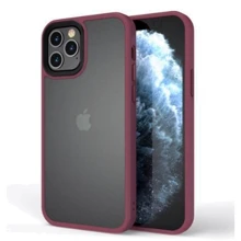 Чехол для iPhone Mobile Case TPU+PC Metal Buttons Burgundy for iPhone 12 | 12 Pro: Цвет красный