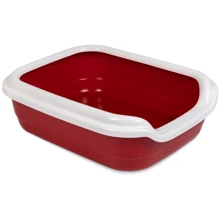 Туалет Comfort для кошек L 49х39х15 см бордовый (PR241739): Вид Открытый