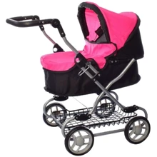 Коляска для кукол Melogo 9680W black/pink: Производитель Melogo
