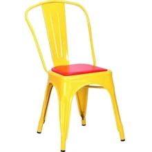 Стул обеденный AMF Loft Metal M-503A желтый-красный (513758): Производитель AMF