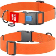 Нашийник для собак WAUDOG Waterproof c QR паспортом пластиковий фастекс XXL 40 мм 46-70 см оранжевий (25114): Виробник WAUDOG