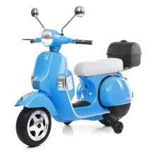 Детский электромотоцикл скутер Bambi Racer VESPA синий (M 4939EL-4): Вид мотоцикл