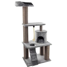 Когтеточка Flamingo Scratching Tree Edan с домиком игровой комплекс для котов (59231): Высота столбика 157 см