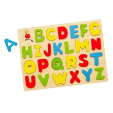 Дерев'яний пазл Viga Toys Англійська абетка, великі літери (58543): Тип пазл