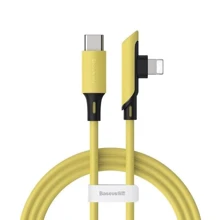 Кабель Baseus Cable USB-C to Lightning Colorful Elbow 18W 1.2m Yellow (CATLDC-A0Y): Тип USB-C - Lightning