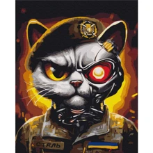 Картина по номерам Brushme Котик ВСУ ©Марианна Пащук 40х50 см (BS53419): Производитель Brushme