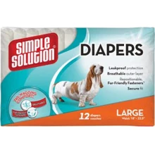 Подгузники Simple Solution Disposable Diapers Large для собак (L) 12 шт. (ss10585): undefined undefined