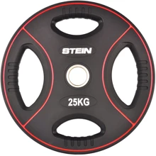 Блин для штанги и гантели Stein 25 кг полиуретановый черный DB6091-25: Тип Литые (цельные)