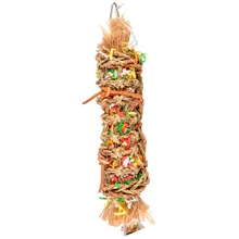 Игрушка с колокольчиком Flamingo Papyr Parakeet Toy Tube для попугаев 7х6.5х34 см: undefined undefined