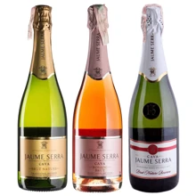 Набор Шампанское Jaume Serra Cava Jaume Serra Brut Nature 0.75 л (BW12900), Cava Jaume Serra Brut Rosado 0.75 л (BW16652), Cava Jaume Serra Brut Nature Reserva 0.75 л (BW16655): Объем, л 0.75