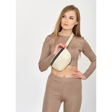 Жіноча поясна сумка Sambag Polo SQS молочна (86123011): Стать Женский