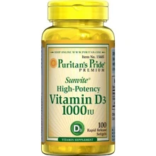 Puritan's Pride Vitamin D3 1000 Iu Softgels, 100 Count: Тип Витамин D
