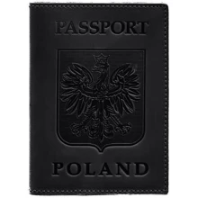 Обложка для паспорта с польским гербом BlankNote черная (BN-OP-PL-g-kr): Пол Унисекс