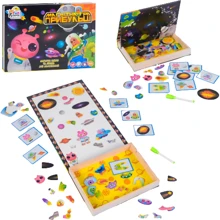 Магнітна гра 4FUN Game Club Wood Космічні прибульці 68 елементів 18094: Тип пазл