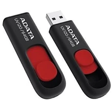 USB-флешка ADATA 64GB C008 USB 2.0 Black/Red (AC008-64G-RKD): Стандарт USB USB 2.0