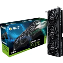 Видеокарта Palit GeForce RTX 5070 Infinity 3 (NE75070019K9-GB2050S): Объем памяти, Гб 12
