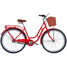 Велосипед Dorozhnik RETRO ST 28" планет. рама с багажником задн St с корзиной Pl с крылом St 2024 (малиновий) (OPS-D-28-396): Материал рамы Сталь