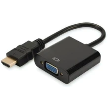 Адаптер Digitus Adapter HDMI to VGA Black (DA-70461): Колір чорний