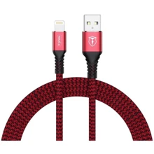 Кабель T-PHOX USB Cable to Lightning Jagger 1m Red (T-L814 red): Тип USB 2.0, Lightning